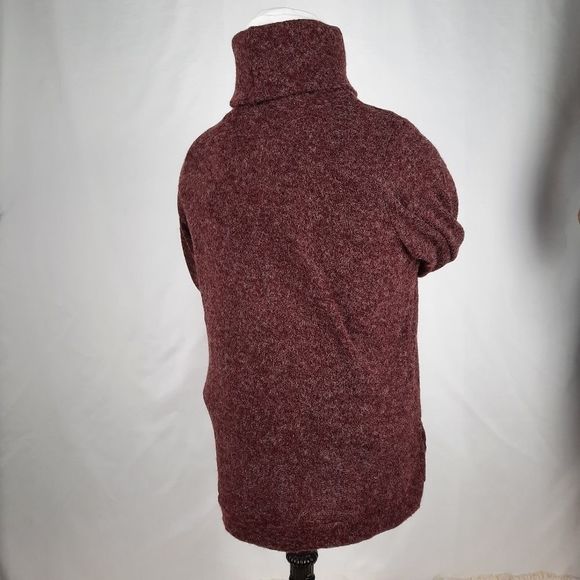 143 Story Line Up Angora blend sweater long sleeve turtleneck maroon knockout - Picture 6 of 16